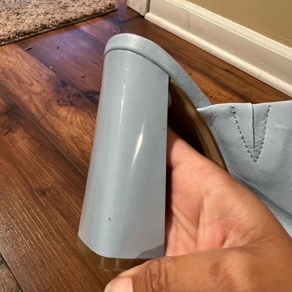 Steve Madden Tule Block Heel Sandal in Lt Blue Lexia SZ 5.5 - Picture 10 of 13